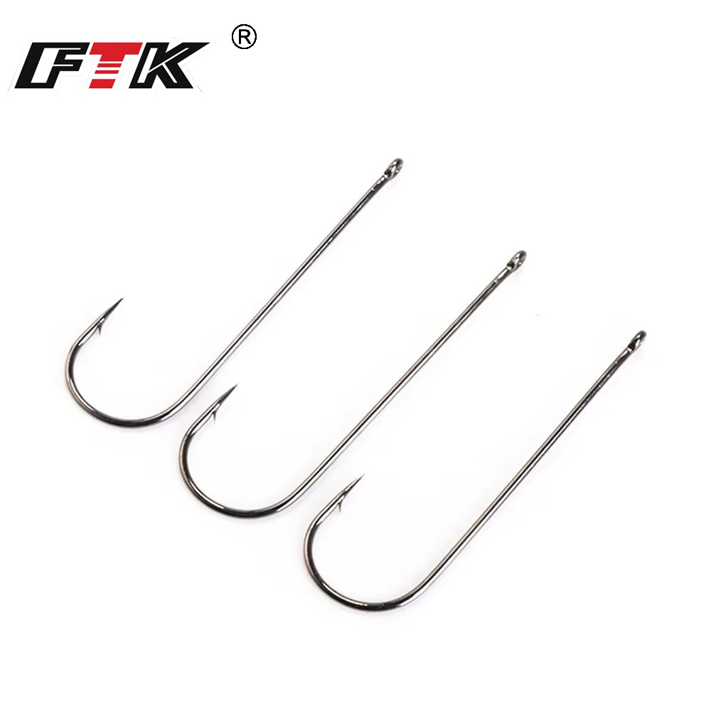 Fishing Hook Offset - FTK 5-9PCS ABERDEEN Vishaak Met Oog