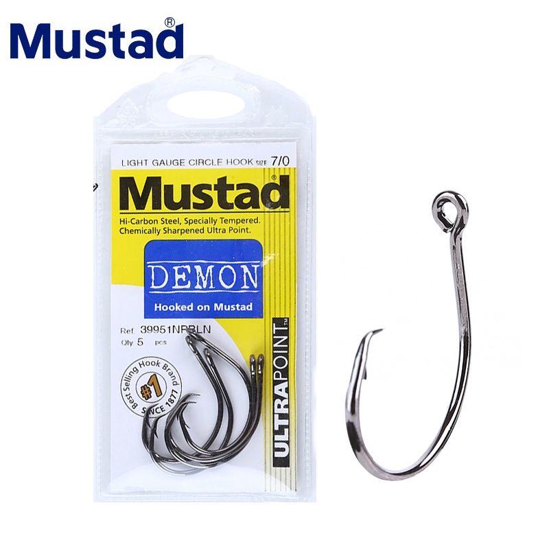 Fishing Hook Offset - MUSTAD 39951 # Vishaken Cirkel Koolstofstaal