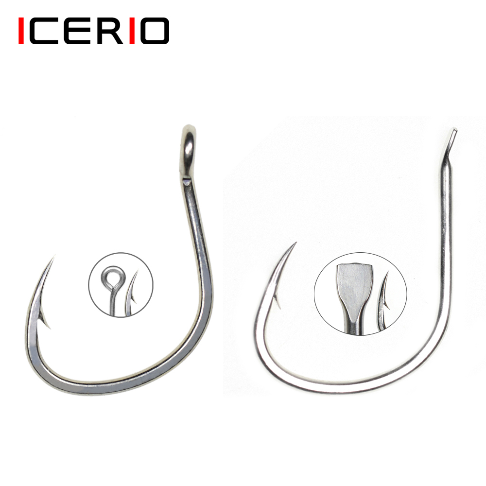 Fishing Hook Assortment - ICERIO 10 stuks Matte Tin Coating