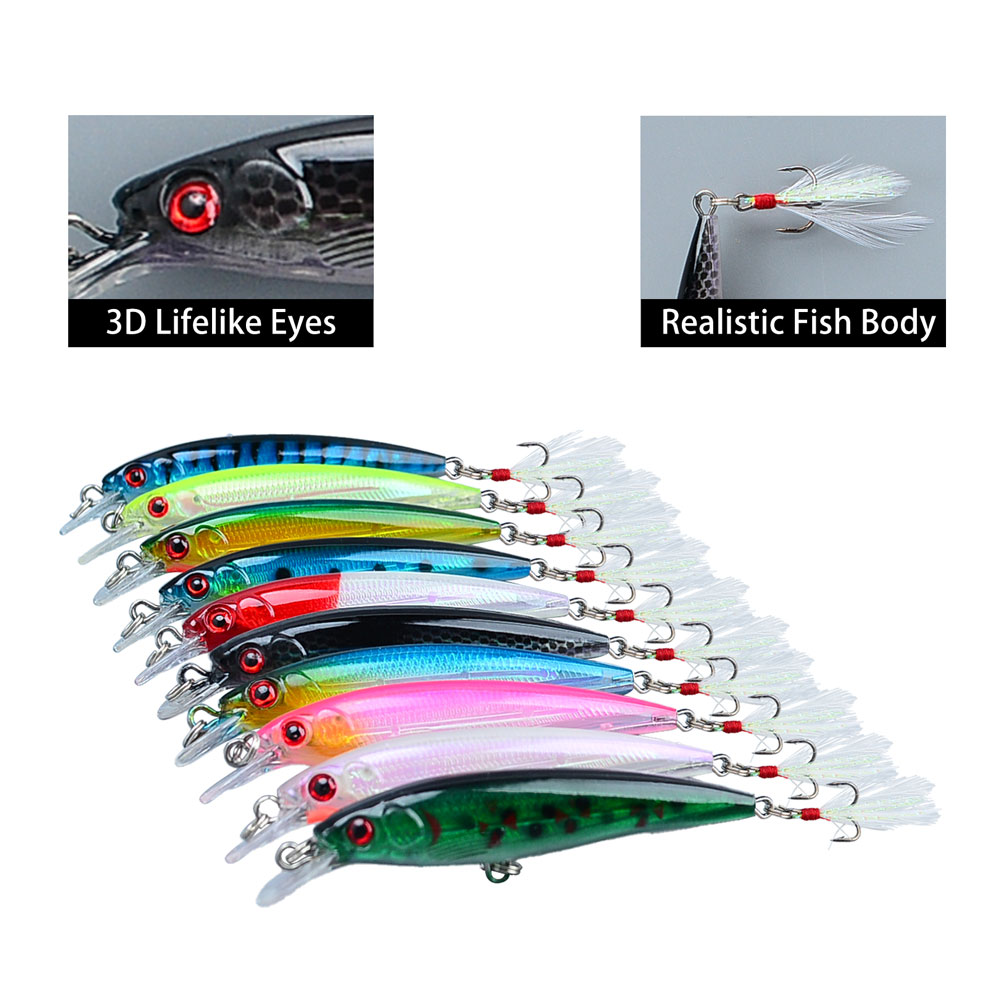 10 stuks Bionic Minnow Fishing - Fishing Hook Treble recensie en prijs