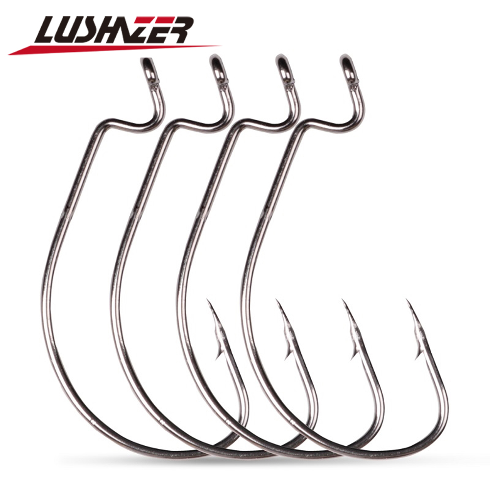 LUSHAZER 10 stks/partij Koolst - Fishing Hook Offset recensie en prijs