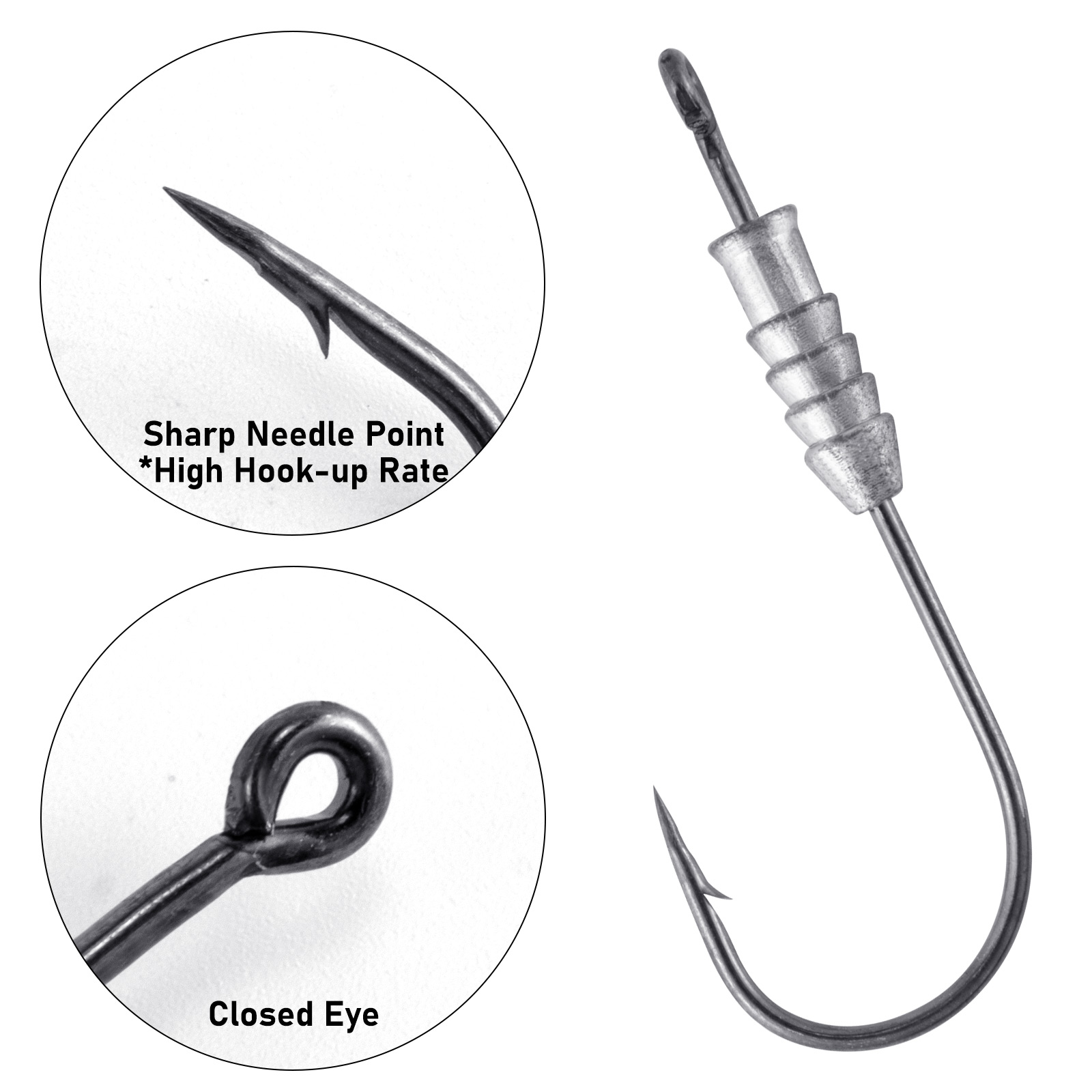 5/10 Stuks Vissen Gewogen Worm - Fishing Hook Offset recensie en prijs