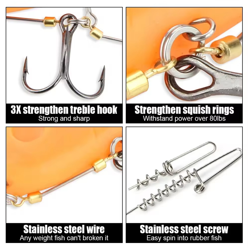 Vishaaksets Stalen Leader, Gew - Fishing Hook Treble recensie en prijs